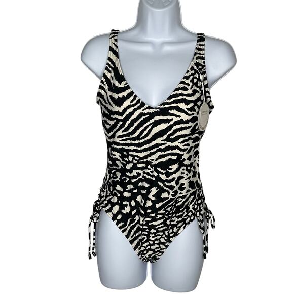 Coco Reef Contours Women’s Zebra Underwire One Piece Swimsuit | Size 10 34C New - Picture 3 of 13